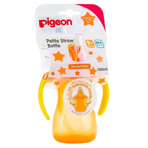 Pigeon Petite Straw Bottle 26151 Orange