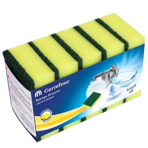 Carrefour Sponge Scourer 5 PCS