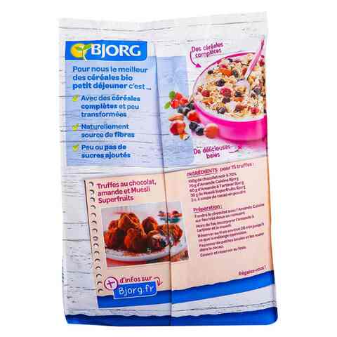 Bjorg Organic Muesli And Fruit Cereals Without Added Sugars 375g