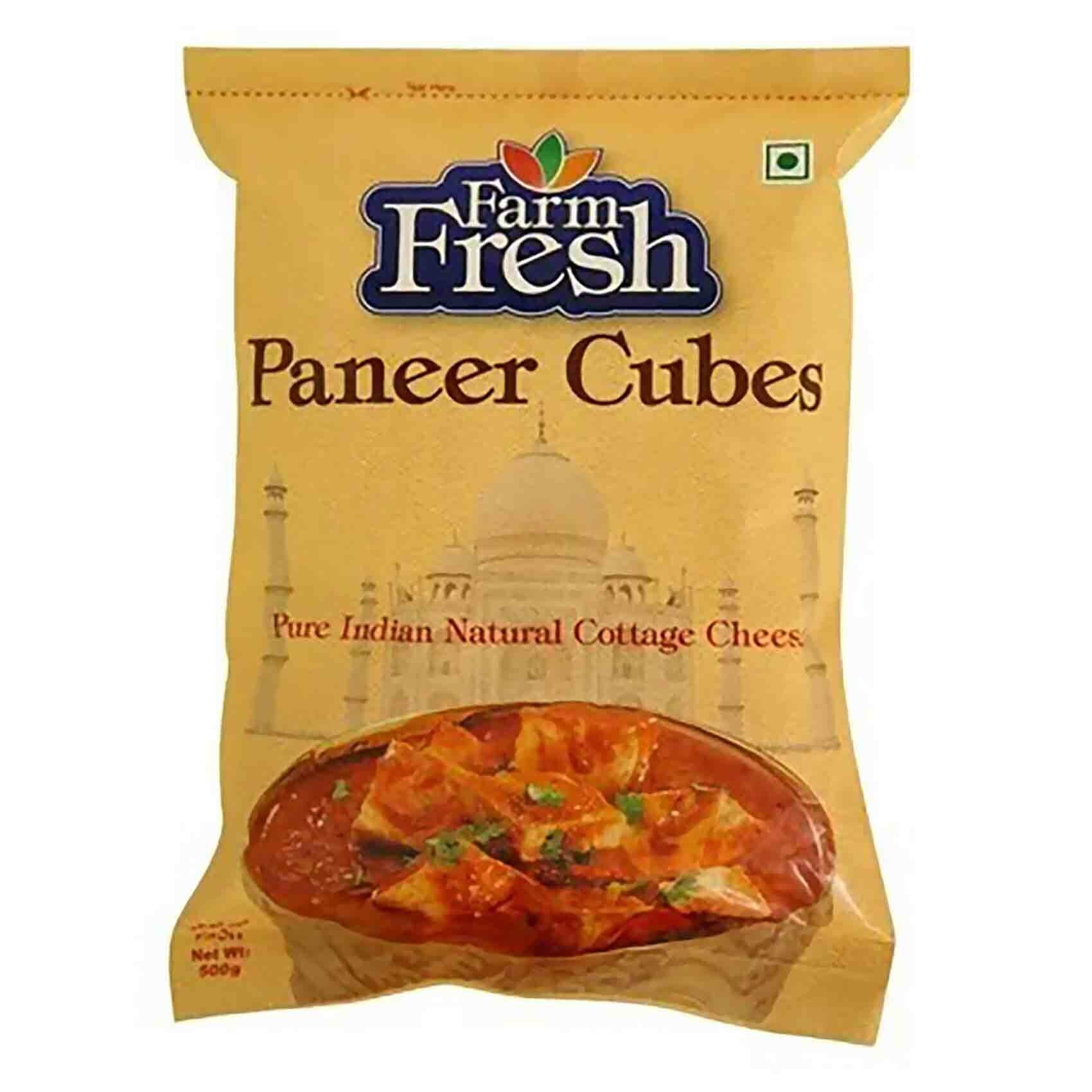 Buy Farm Fresh Paneer Cubes 500g Online Shop Frozen Food on Carrefour UAE