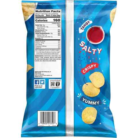 Buy Lay's Salt and Vinegar Flavored Potato Chips 184.2g Online - Shop ...