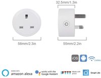 SKY-TOUCH Smart plug, Sky-touch Mini Wifi Outlet Works With Alexa, Google Home &amp; IFTTT, No Hub Required, Remote Control Your Home Appliances from Anywhere, ETL Certified,Supports 2.4GHz Network Square &hellip;