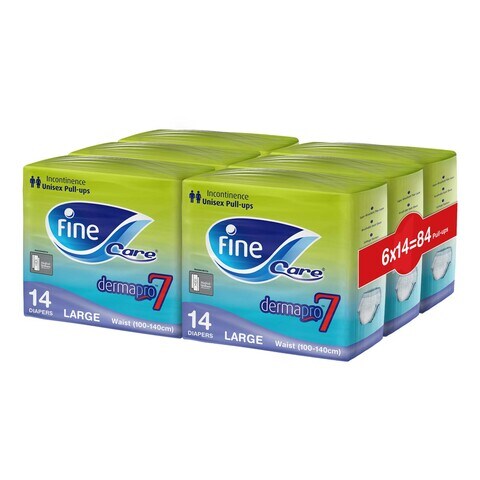 Fine Care Adult Incontinence Pull-Ups/Pants Large 14X6 Pack of 84 Diapers