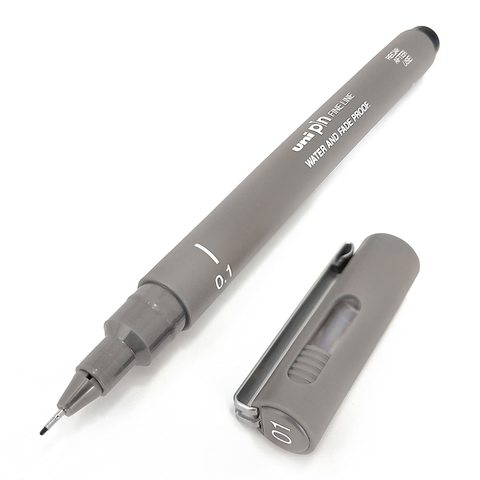 Buy Uniball PIN Fine Line Pen 0.1 mm Light Grey Color in UAE