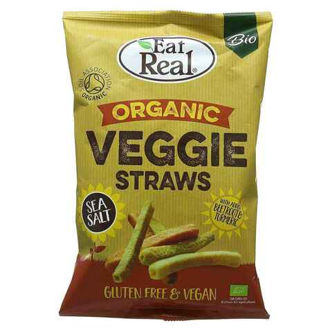 اشتري Eat Real Bio Organic Veggie Straws With Sea Salt 100g في الامارات