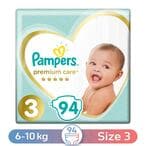 Buy Pampers Premium Care Diapers 3 Midi, 6-10 Kg - 94 Diapers in Egypt
