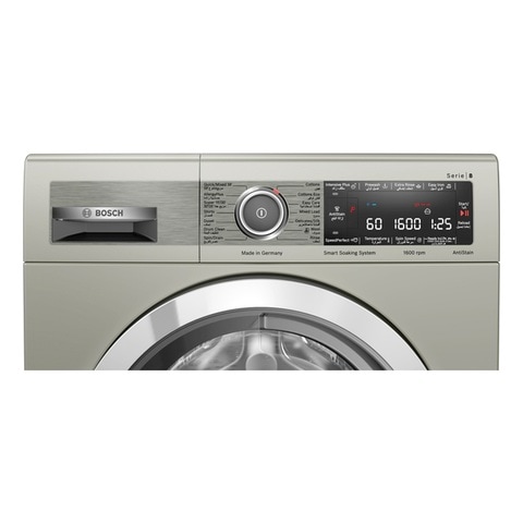 Bosch 10kg Washing Machine, Made in Germany, Silver Inox-WAX32MX0GC 