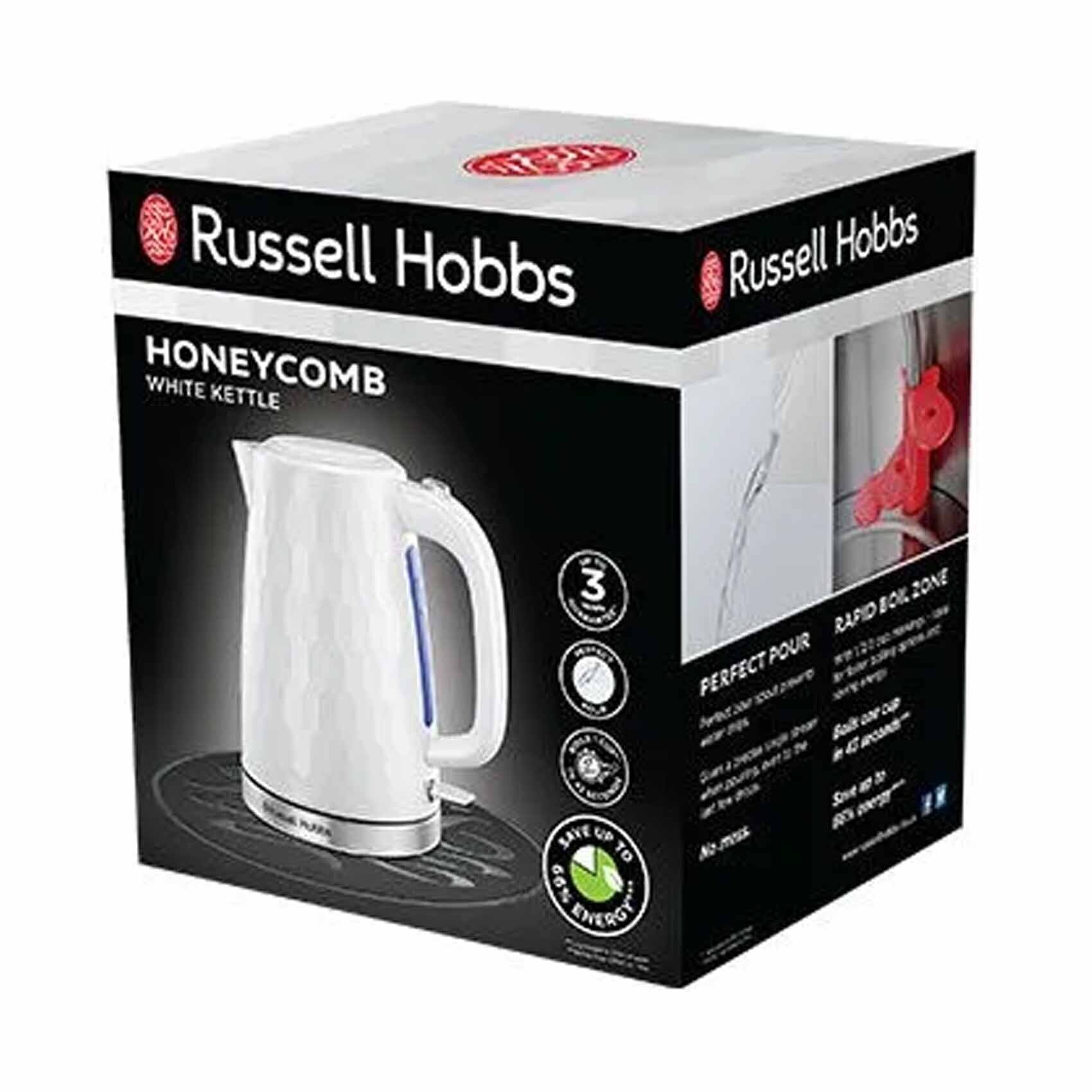 Russell Hobbs Honeycomb Black Plastic Kettle - 26051