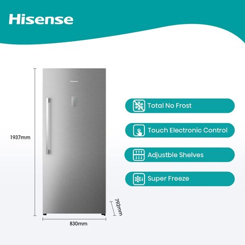 Hisense 592L Net Capacity, Upright Freezer, Silver, FV769N4ASU