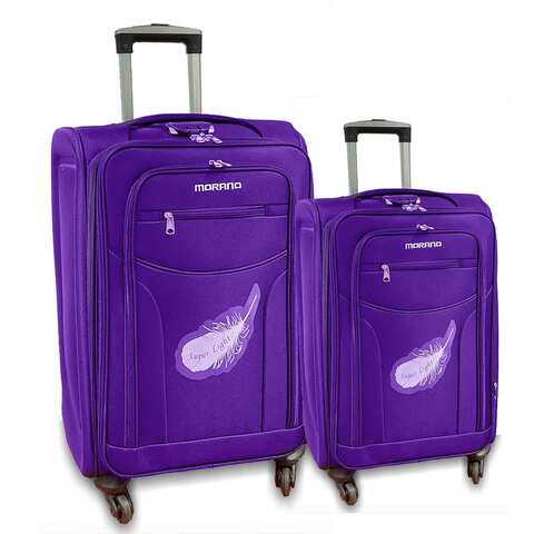 Soft Luggage Trolley 24 32 Inch 2 Pieces Purple