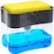 Generic-CK755 Soap Pump Dispenser and Sponge Holder for Kitchen Sink Dish Washing Soap