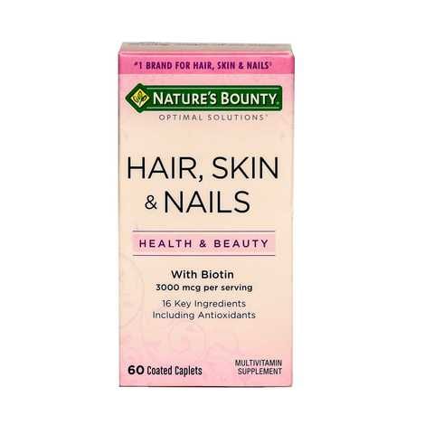 Nature&#39;s Bounty Hair, Skin &amp; Nails Multivitamin Caplets 60 Caplets