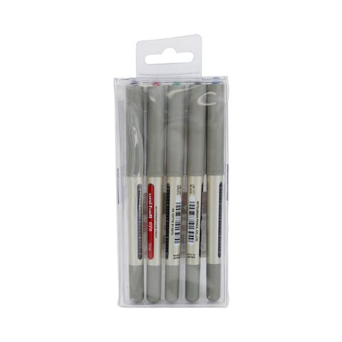 يوني بول أي فاين قلم حبر سائل 0.5مم UK-157 خمس ألوان 5أقلام