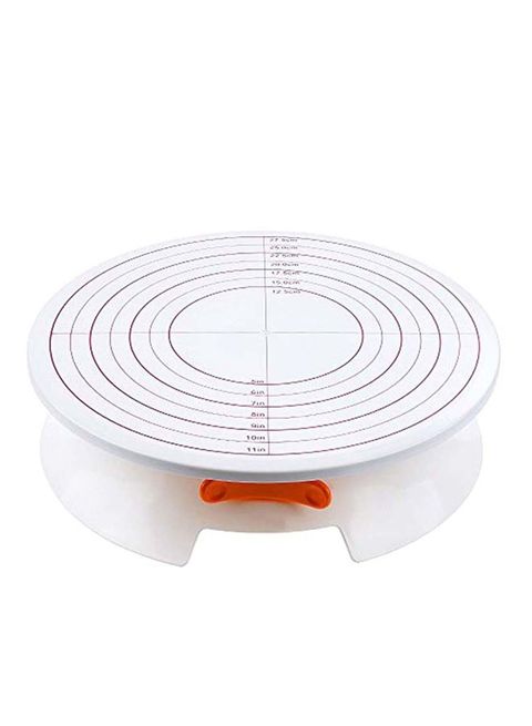 Cake Decorating Turntable White with mearsure