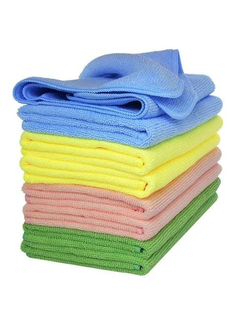 Marrkhor 8-Piece Microfiber Cleaning Cloth Set Multicolour