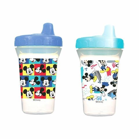 Disney Mickey Mouse Sippy Cup TRHA1696 Multicolour 300ml Pack of 2