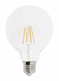 Generic LED Filament G95 Light Bulb Transparent 9.5 x 12.5cm