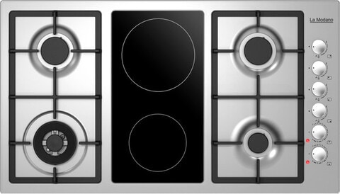 La Modano Builtin Hobs Gas Hobs Stainless Steel, 90cm, LMBH904GV, Made in Italy