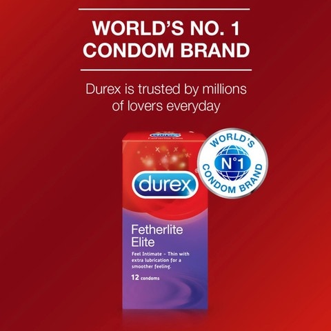 Durex Featherlite Elite Feel Smooth Condom Clear 12 PCS
