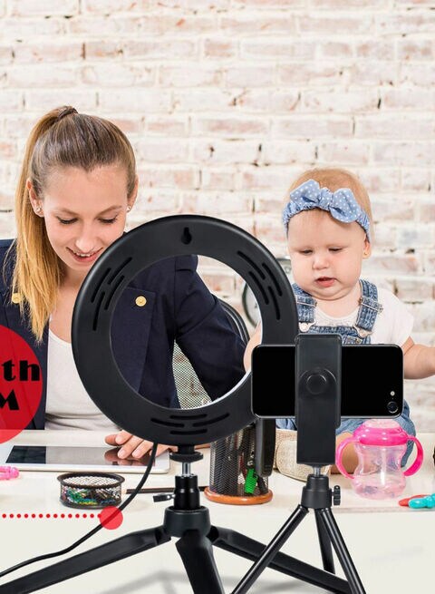 East Lady LED Photography Ring Light Kit 6inch Multicolour