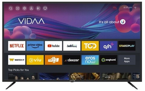 Videocon 60 Inch, 4K UHD, E60EPVD1100, Black (Powered By VIDAA, With ...