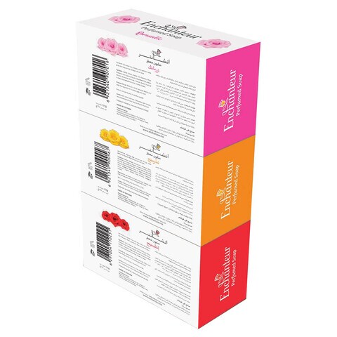 Enchanteur Romantic And Charming With Enticing Perfumed Body Soap Multicolour 125g Pack of 3