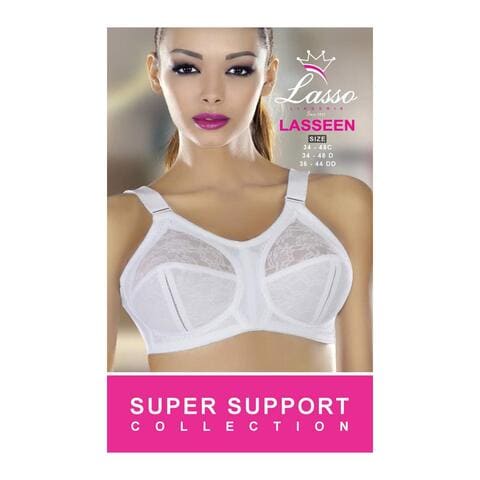 Lasso super support cup d bra with lace for women-beige-38 eu: Buy Online  at Best Price in Egypt - Souq is now