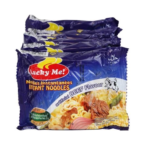 Lucky Me! Instant Noodles Beef Flavor 55g&times;6