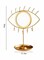 East Lady Eye Designed Mirror With Jewellery Hanging Stand And Tray Gold/Clear 13.5x32cm