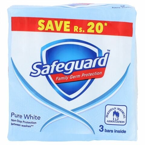 Safeguard Pure White 3 Bar Inside 3 x 95g