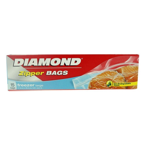 Buy Diamond Freezer Zipper Large Clear 15 Bags Online Shop