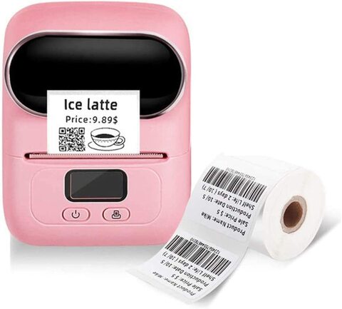 Phomemo M110 Label Maker Portable Bluetooth Thermal Label Mini Printer  Apply to Clothing, Jewelry, Retail, Mailing, Barcode, Pink