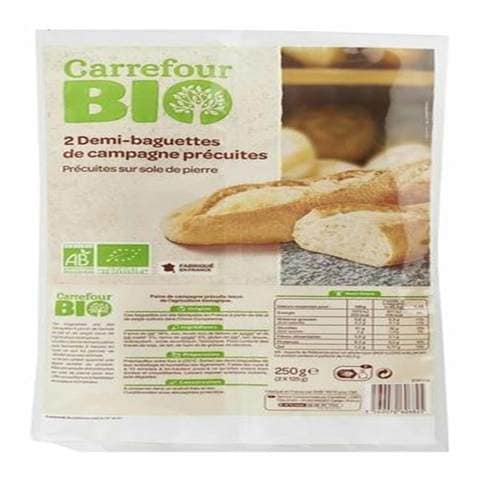 Carrefour Bio Half Baked Chopsticks Baguette 250g(Organic)