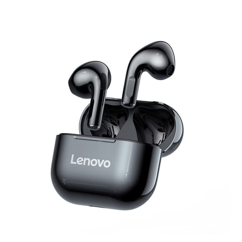 Lenovo-Black  LP40 TWS Headphone True Wireless BT Earbuds Semi-in-ear Sports Earbuds with 13mm Moving Coil Long Endurance Time Black