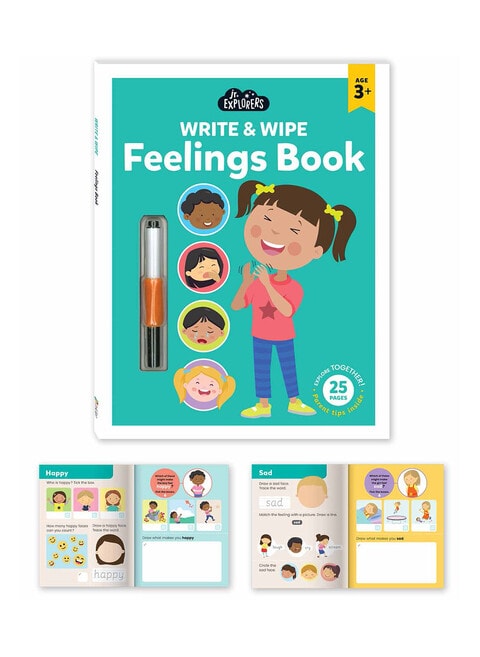 Hinkler Junior Explorers Write &amp; Wipe Feelings Book
