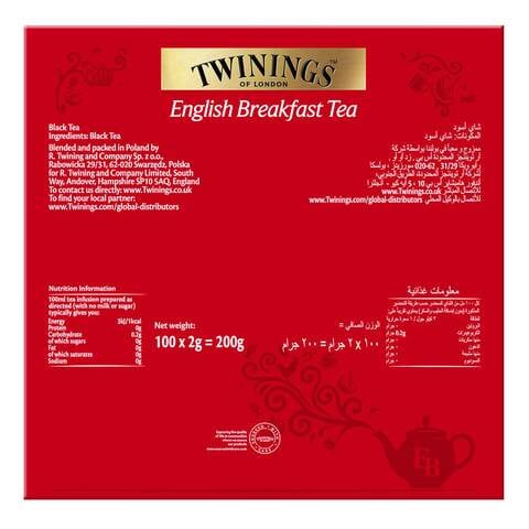 Twinings English Breakfast 100 Tea Bags
