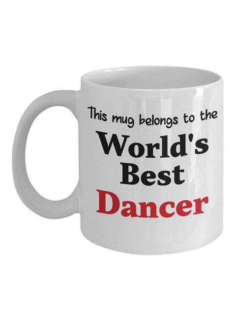 muGGyz Printed Ceramic Coffee Mug White 11Ounce