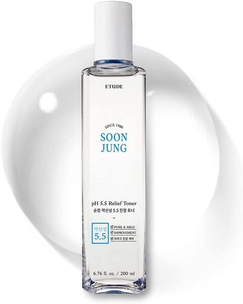 Etude House Soonjung Ph5.5 Relief Toner 200ml (New Version), Skin Care Solution, Low Ph Toner For Sensitive Skin, Non-Comedogenic, Hypoallergenic &amp; Fragrance Free Moisturizer For Face