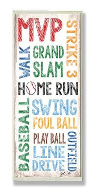 Proudly Made in USA 7 x 0.5 x 17 The Kids Room by Stupell Touchdown Football Typography Rectangle Wall Plaque 