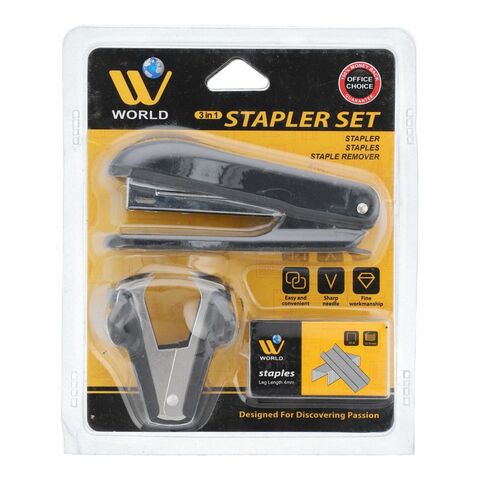 World 3in1 Stapler Set