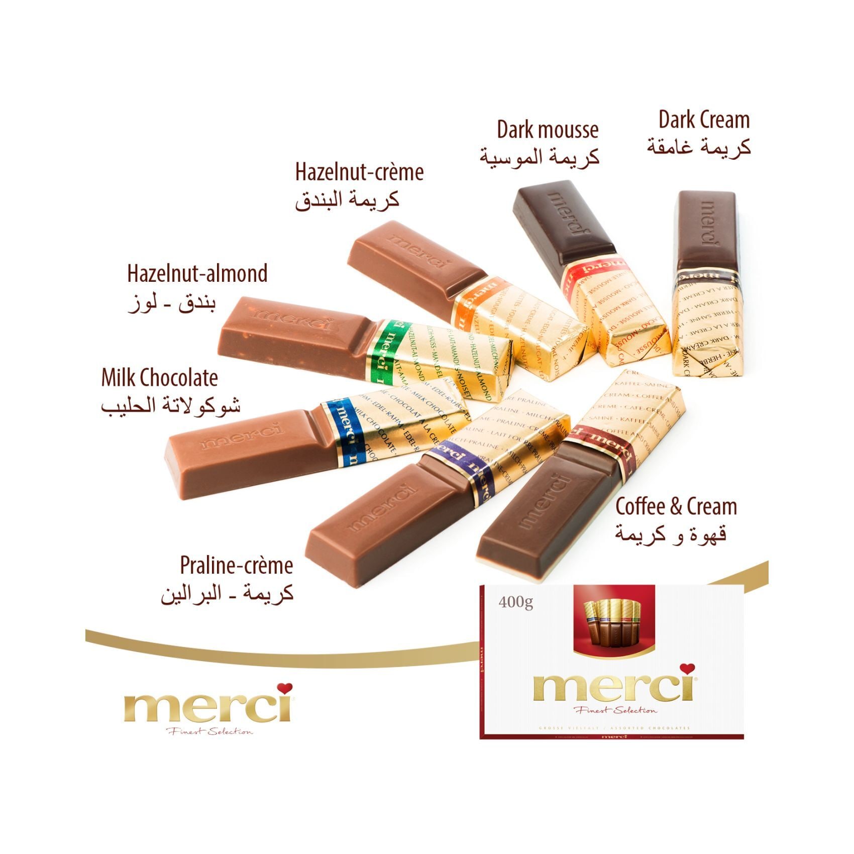 Buy merci Finest Selection Assorted Great Variety Chocolate 400g Online ...