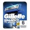 Gillette Mach 3 Turbo 3D Razor Cartridge Blue 6 PCS