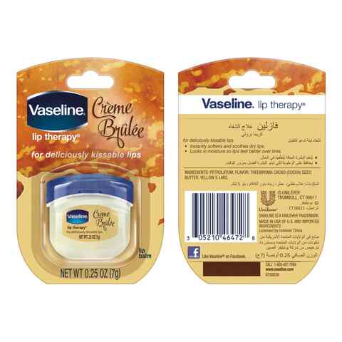 Vaseline Lip Therapy Creme Brulee Jelly White 7g