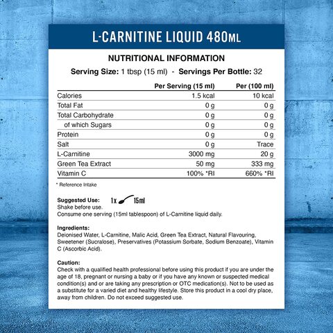 Applied Nutrition Weight Loss Fat Burner L-Carnitine Liquid 3000mg, 480ml - Sour Apple