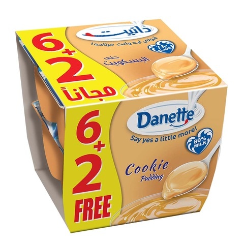 Danette Cookie Dessert 90 gr X 6+2Free