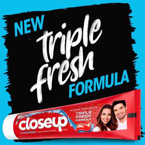 Close Up Triple Fresh Gel Toothpaste Red Hot Flavor 120ml