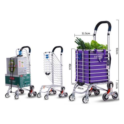 CRONY 8 Wheels Dual Purpose Shopping Cart Lightweight Shopping Trolley Bag With Seat,Folding Shopping Cart,Supermarket Shopping Trolley