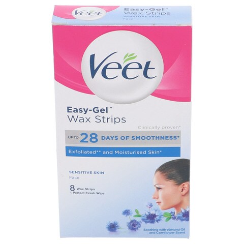 Veet Easy Gel Sensitive Skin Wax Strips 8 pcs