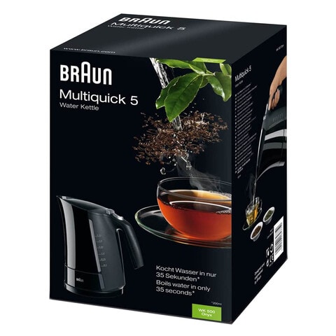 Braun Wk500 Multiquick 5 Electric Kettle - 1.7 Liter - Black