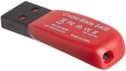 Clé USB 2.0 Cruzer Blade 64 Go SANDISK à Prix Carrefour